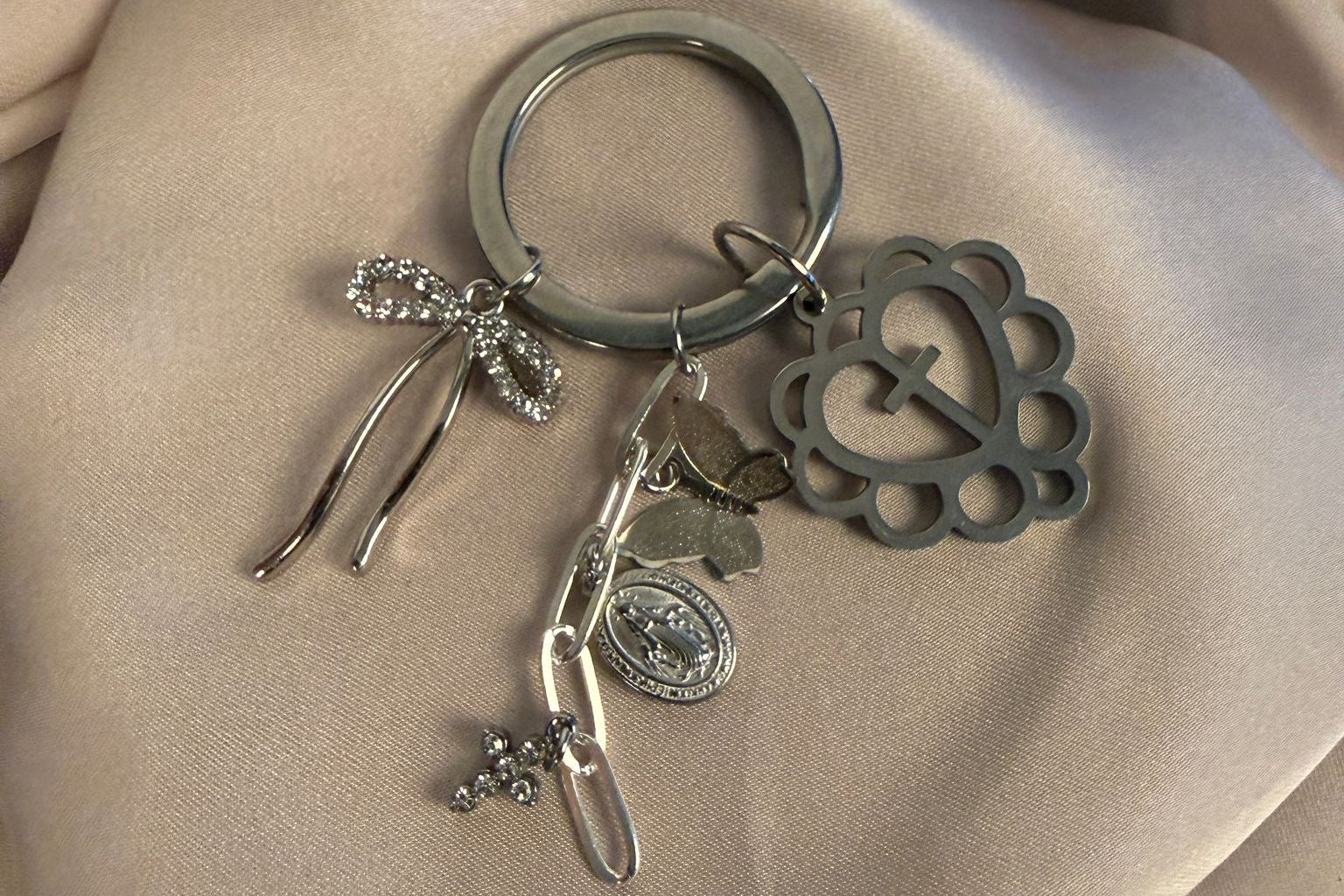 Geloof Sleutelhanger — Zilver