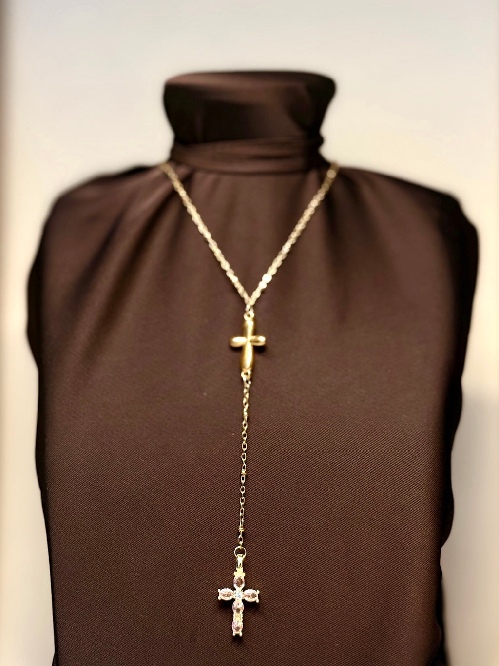 AURORA — Gouden Dubbel Kruis Lariat