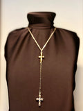 AURORA — Gouden Dubbel Kruis Lariat