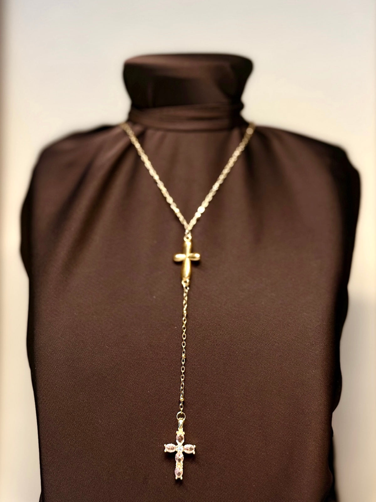 AURORA — Gouden Dubbel Kruis Lariat