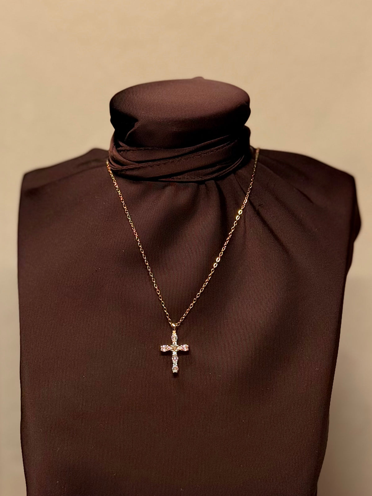 SCINTILLA — Gouden Ketting met Zirkonia Kruis