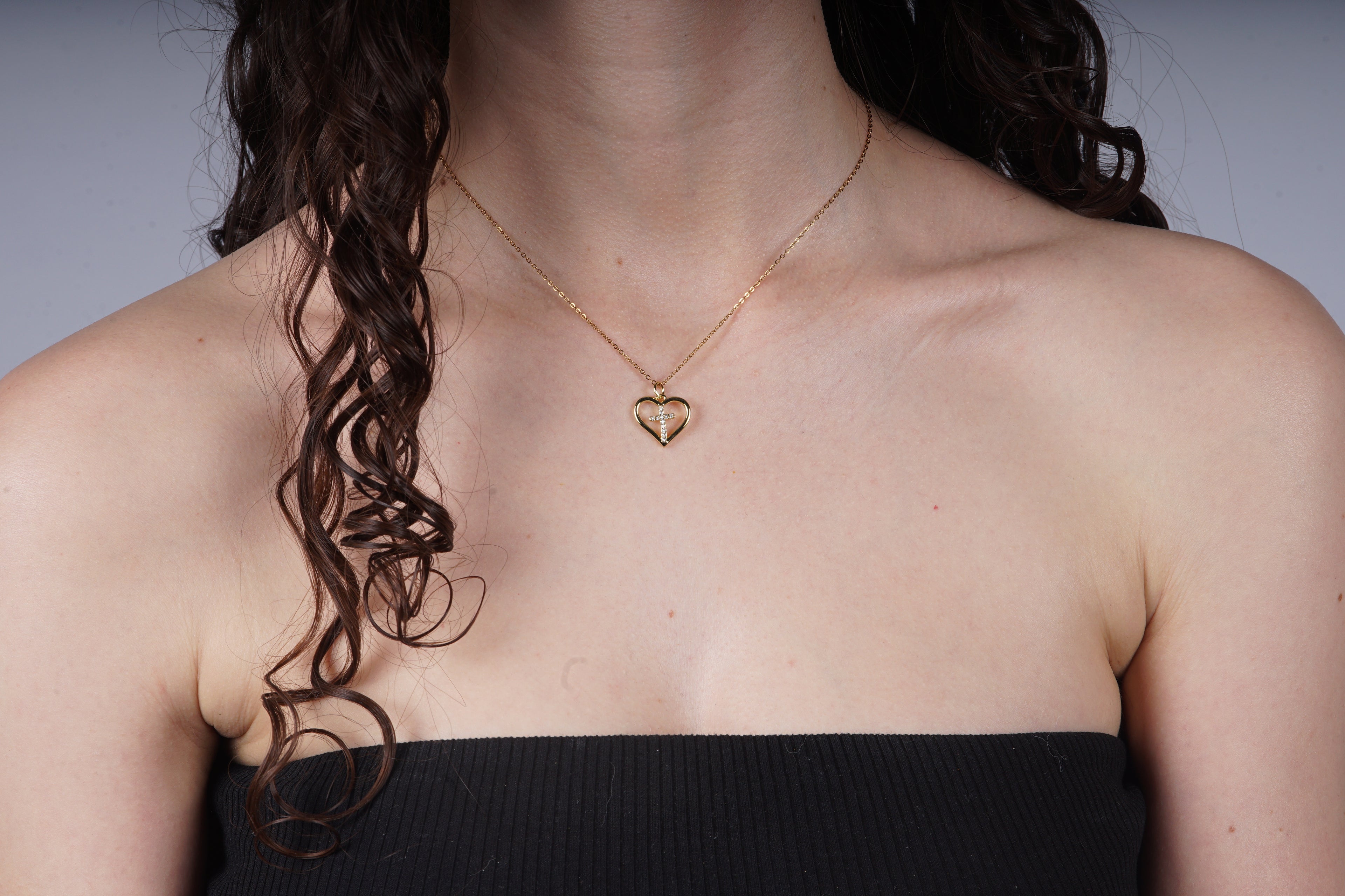 Gouden hart ketting