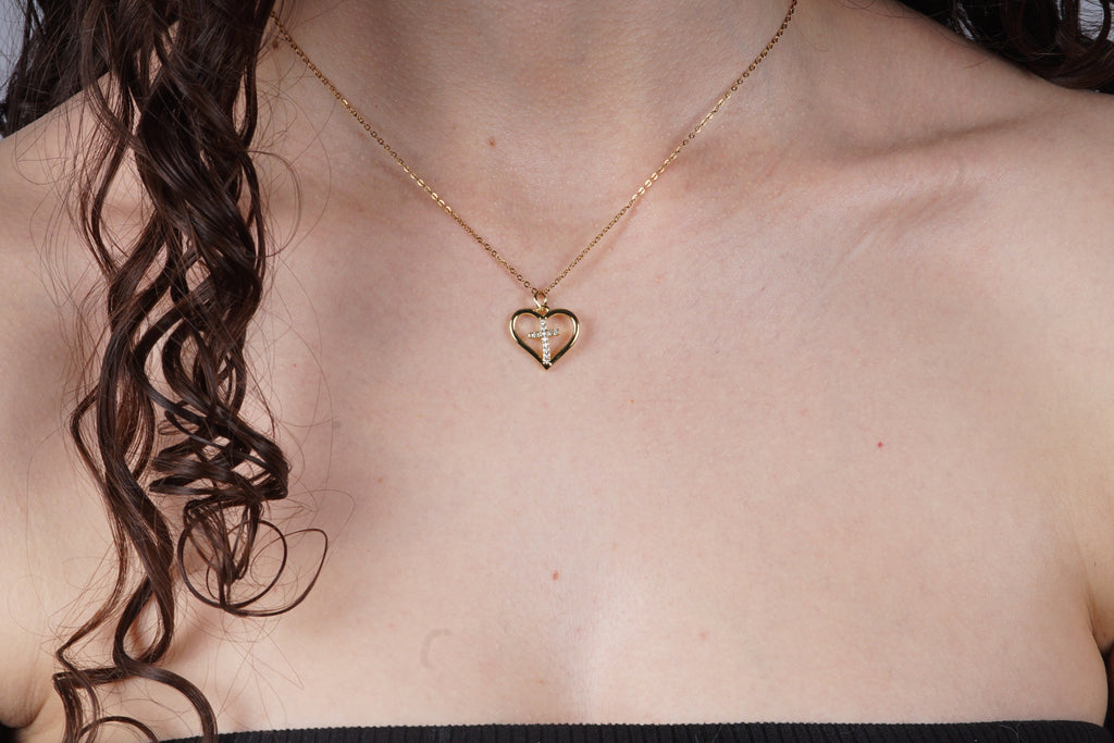 Gouden hart ketting