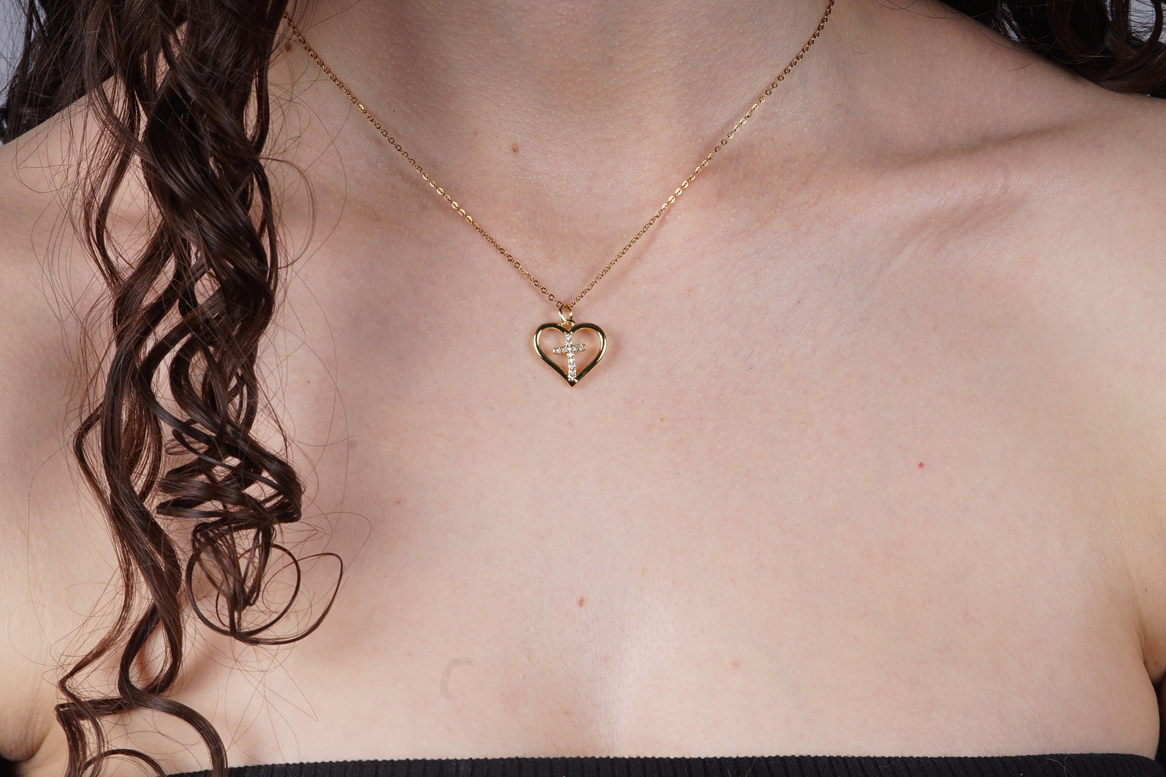 Gouden hart ketting