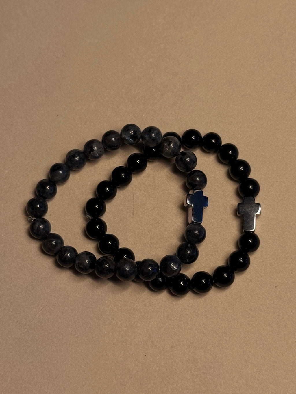 PETRA — Donkere Steen Kralenarmband
