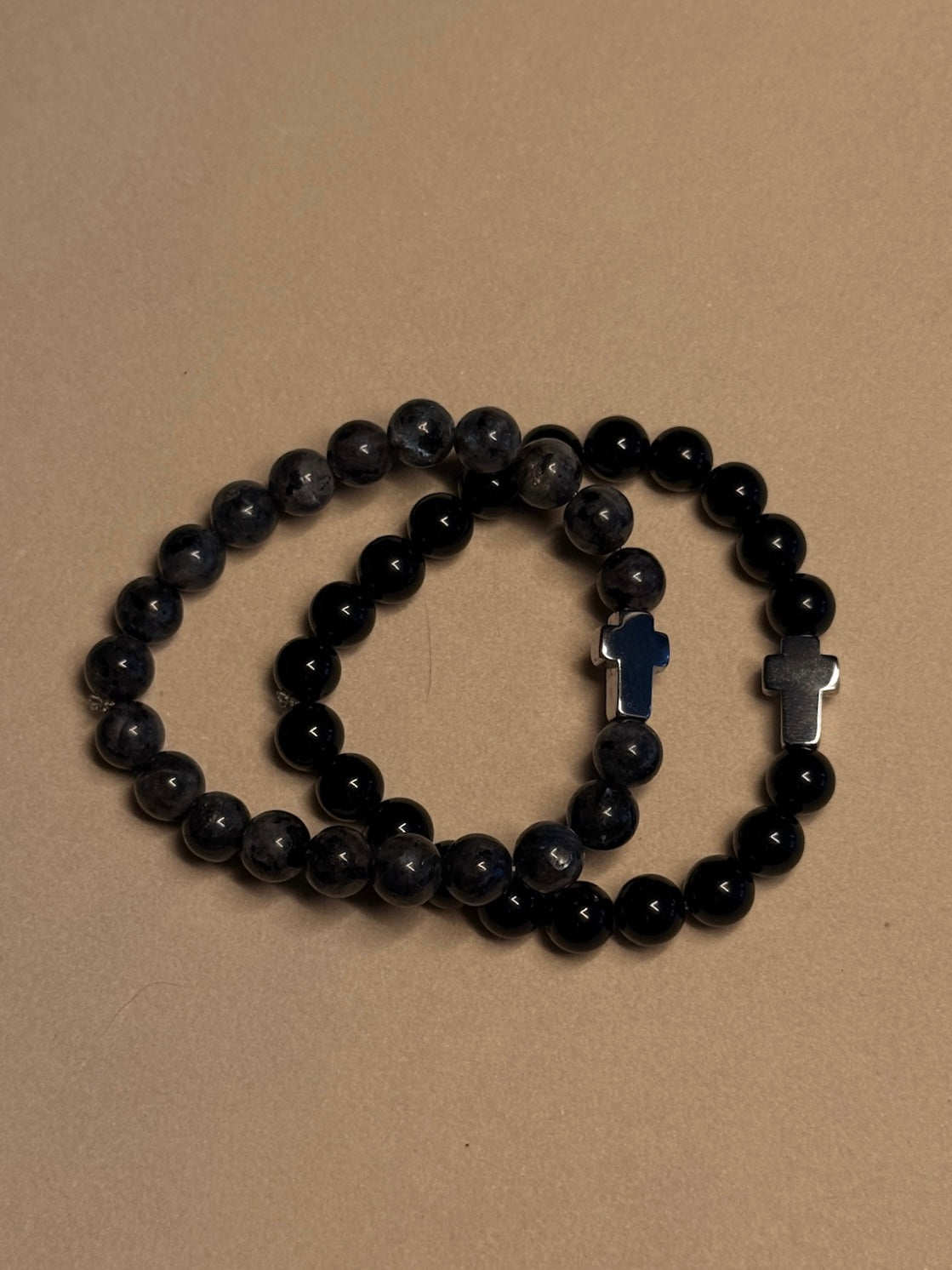 PETRA — Donkere Steen Kralenarmband