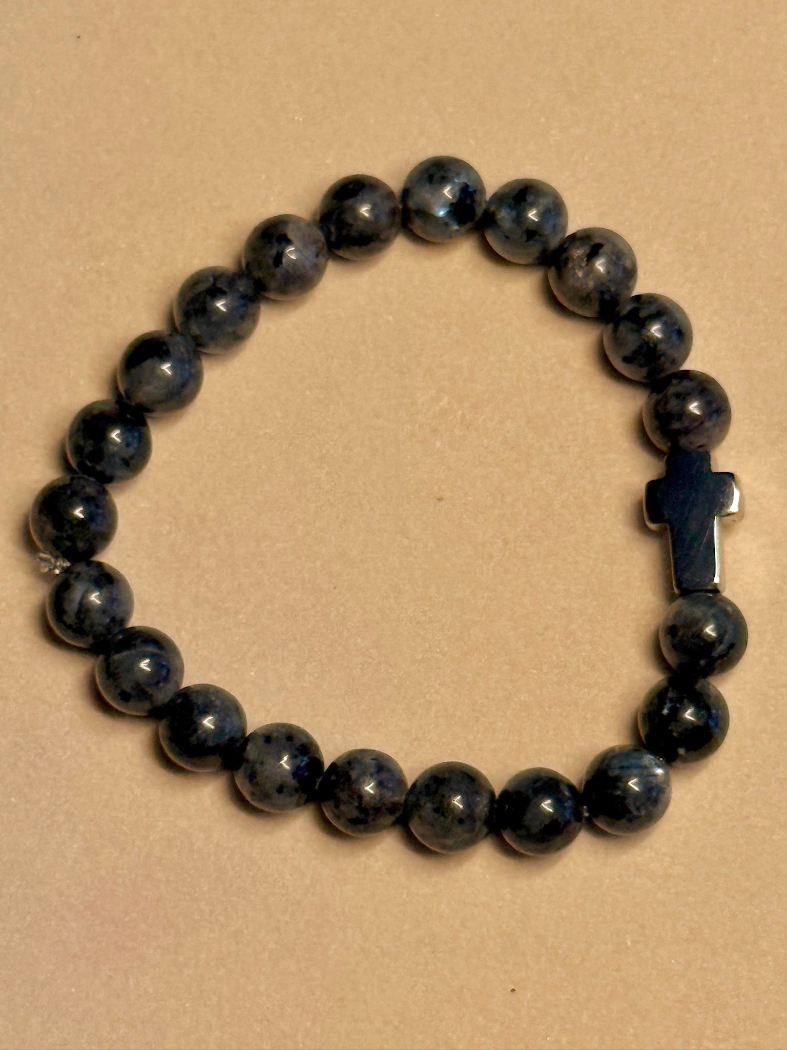 PETRA — Donkere Steen Kralenarmband