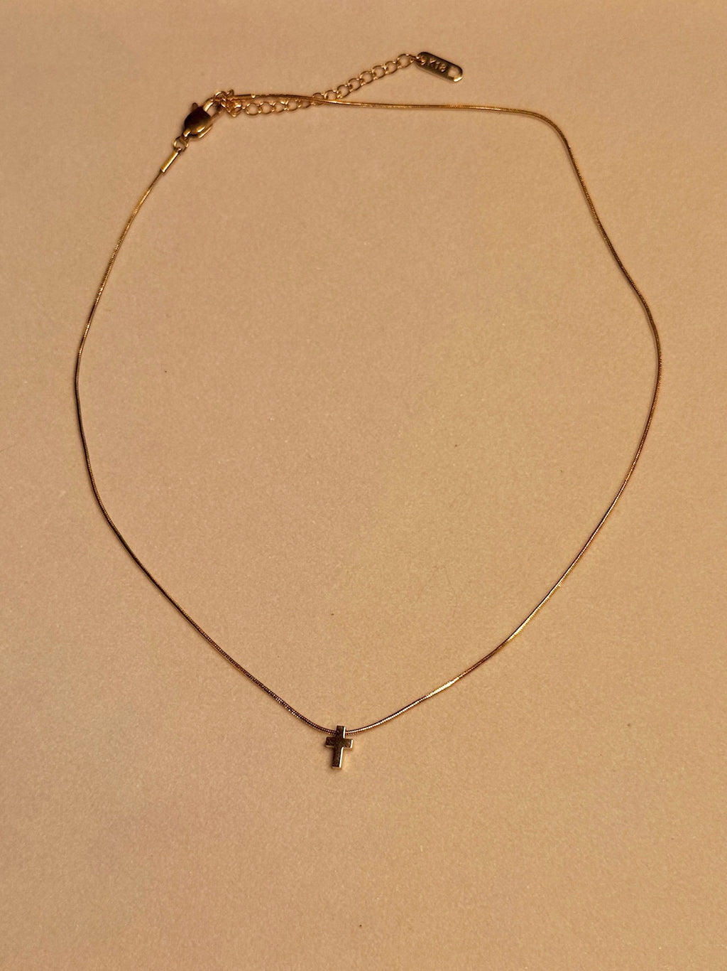 FIDELIS — Gouden Fijne Kruis Ketting.