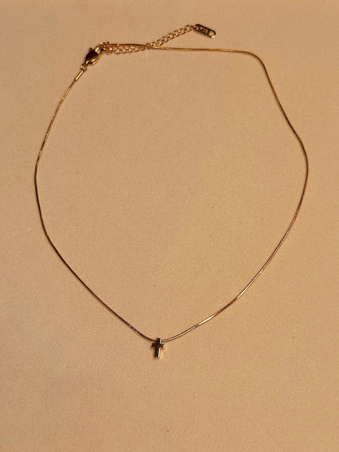 FIDELIS — Gouden Fijne Kruis Ketting.