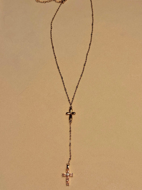 AURORA — Gouden Dubbel Kruis Lariat