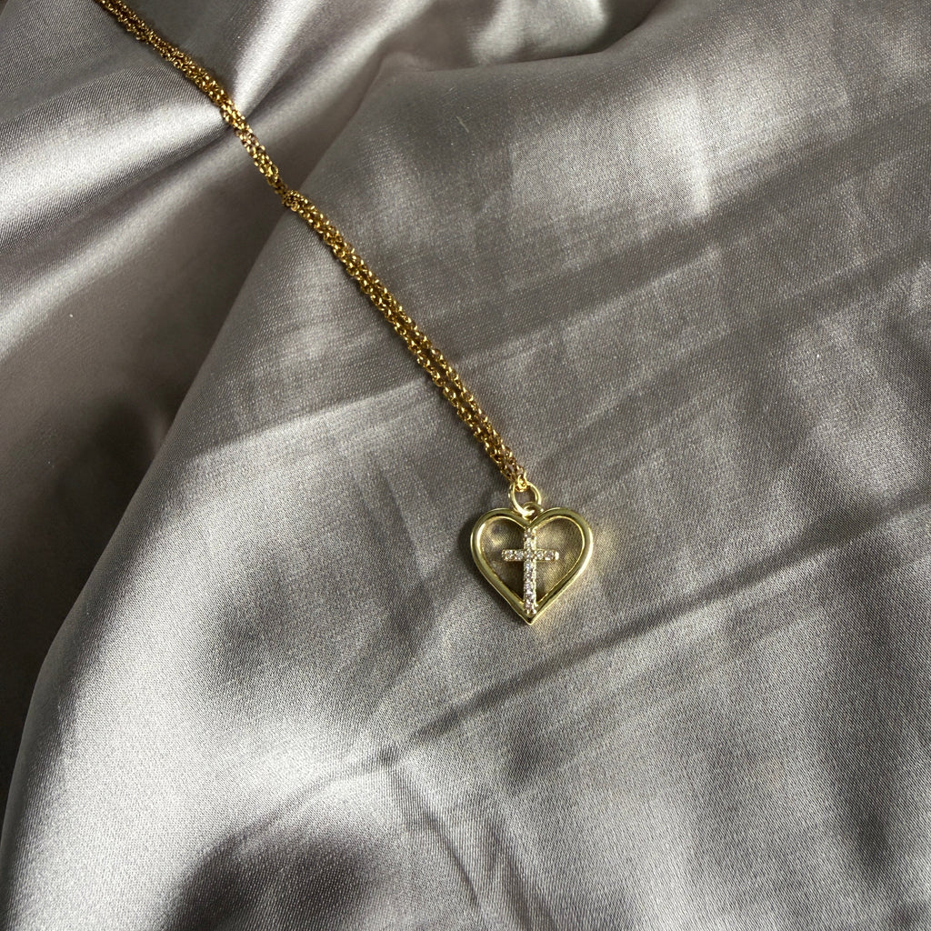 Gouden hart ketting