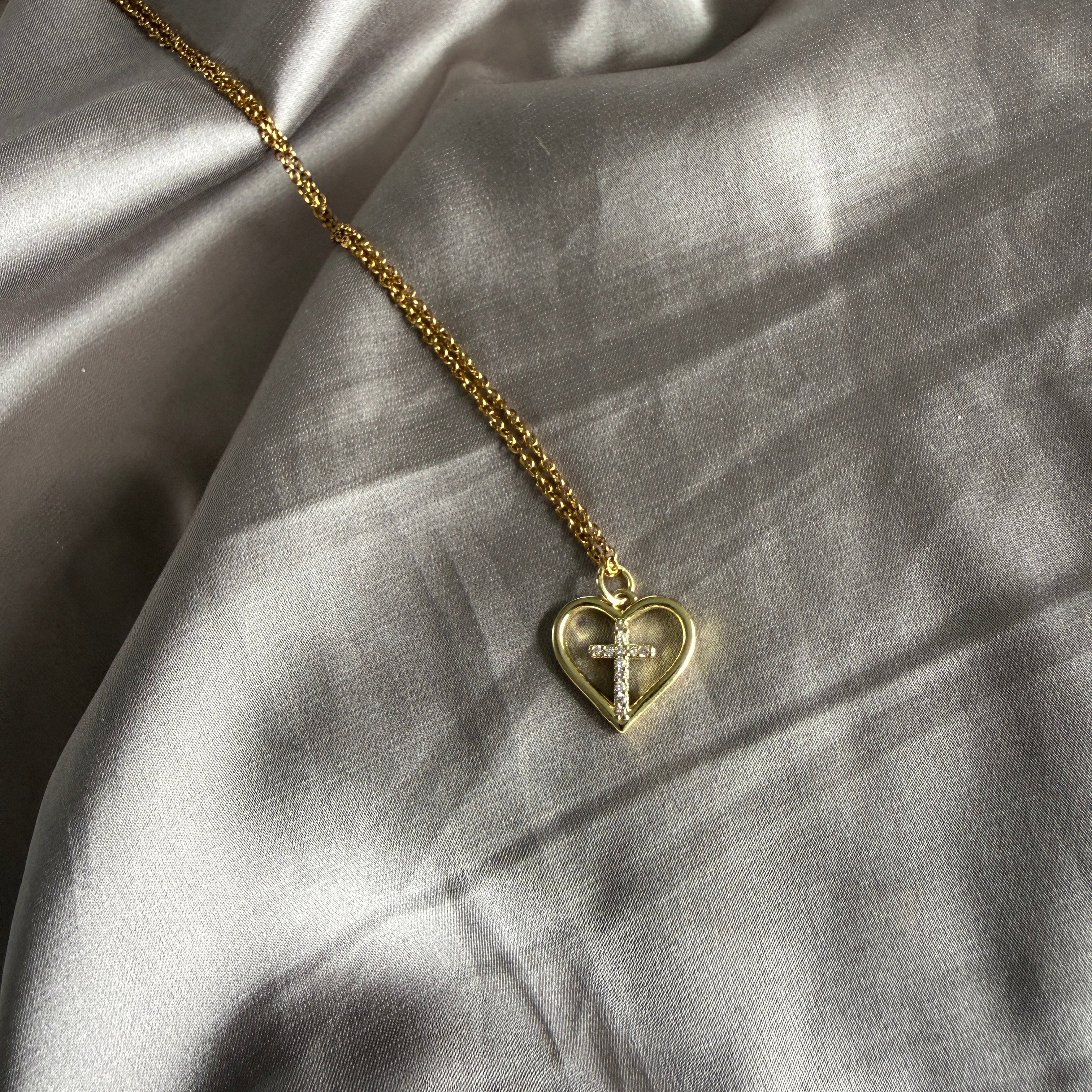 Gouden hart ketting