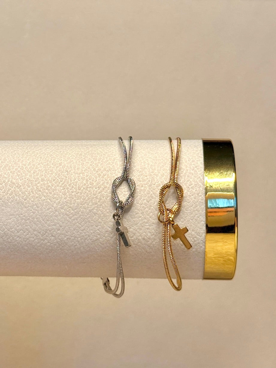 NODUS — Knoop Armband (Goud & Zilver)