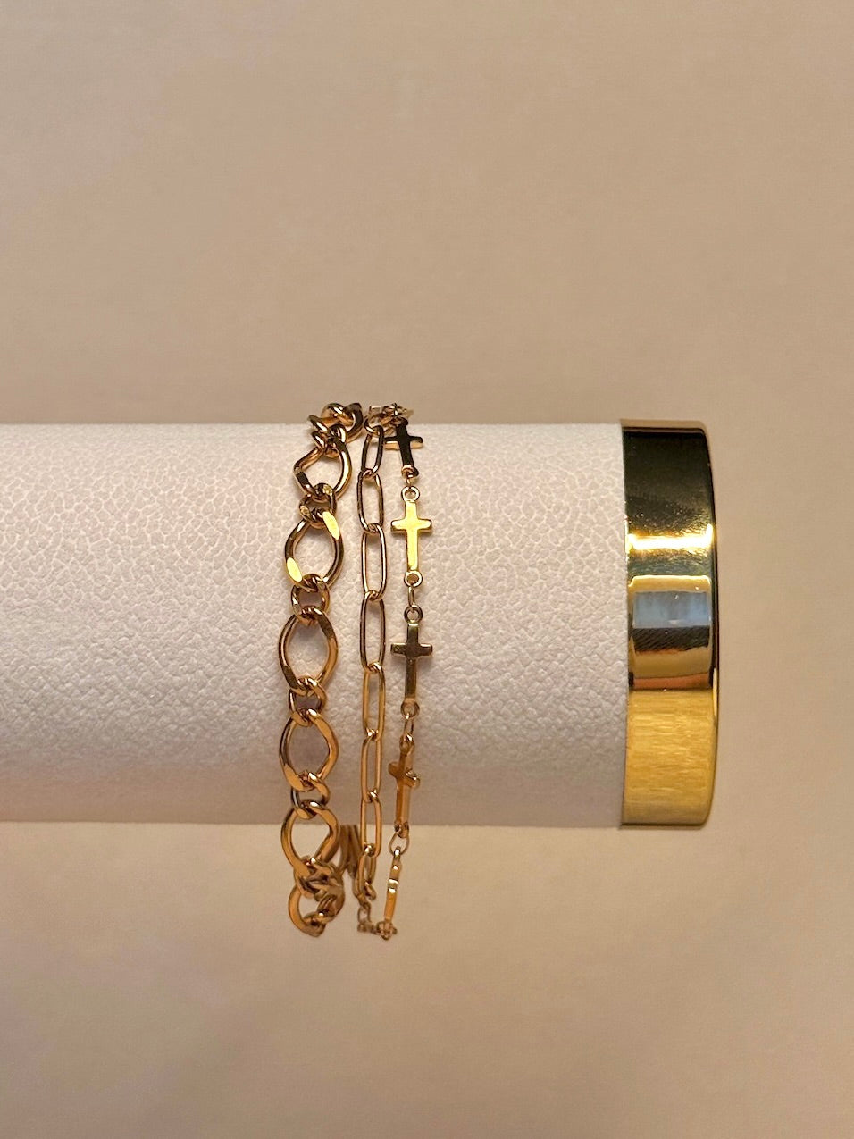 TRINITAS GOUD — Gouden Armbandenset (3-delig)