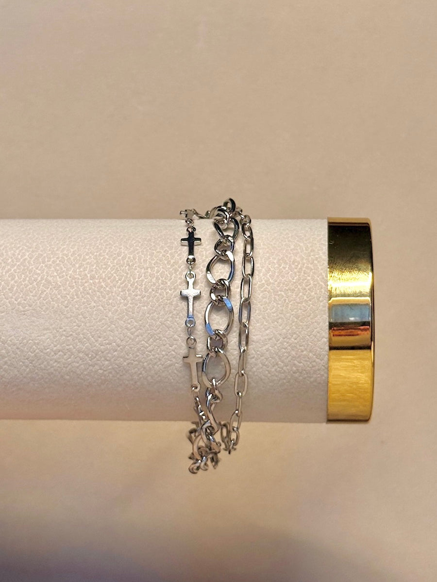 TRINITAS ZILVER — Zilveren Armbandenset (3-delig)